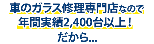 ボディガードは年間実績2,400台以上！だから…